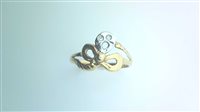 Ringe Dame in Gold Diamante TRIFOGLIO DIA CT Sommer 0.02